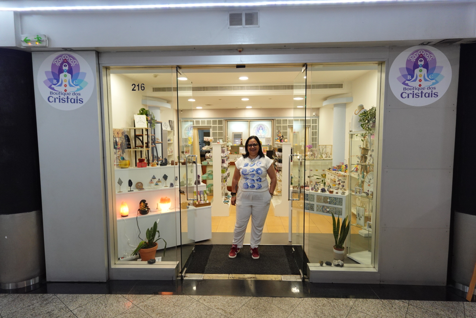 Entrada da A Boutique dos Cristais no Braga Shopping